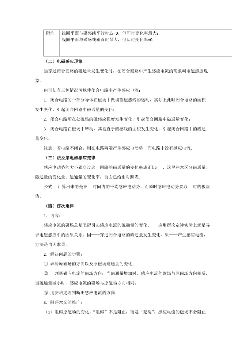 2019-2020年高中物理 电磁感应现象全章复习课时（1课时）教案 人教版二册.doc_第2页