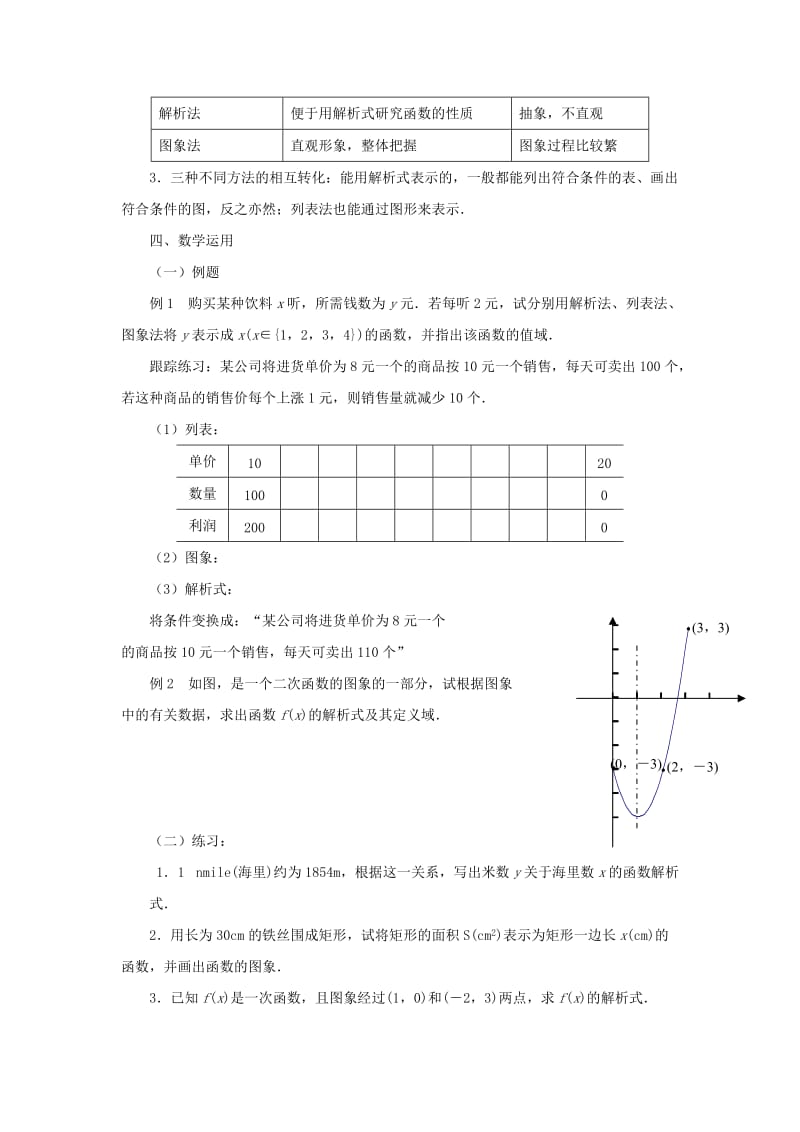 2019-2020年高中数学2.1《函数的概念和图象》教案四苏教版必修1.doc_第2页