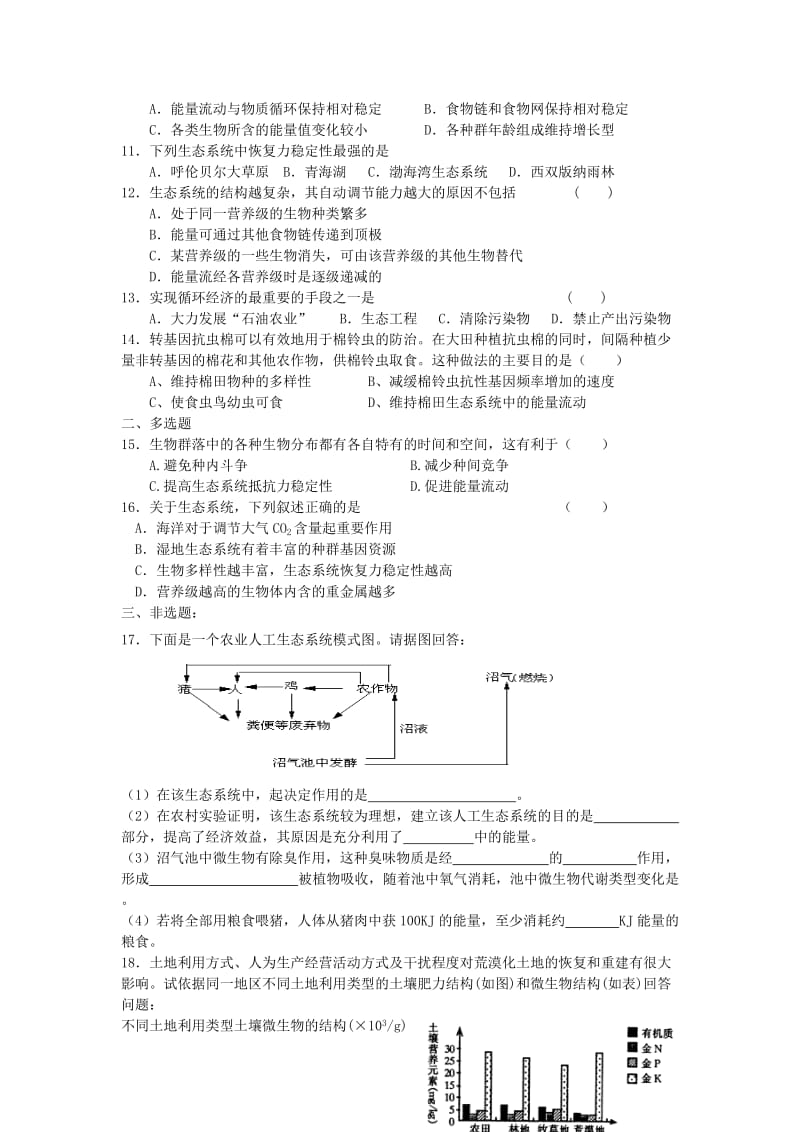 2019-2020年高中生物 第32课 生态系统的稳定性和生态工程教案 新人教版必修3.doc_第3页