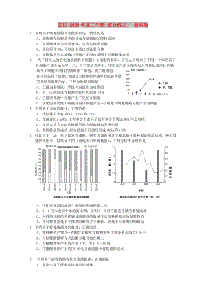 2019-2020年高三生物 綜合練習(xí)一 浙科版.doc