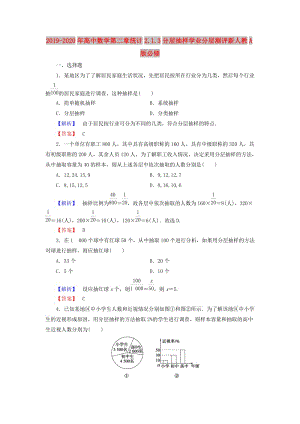 2019-2020年高中數(shù)學(xué)第二章統(tǒng)計2.1.3分層抽樣學(xué)業(yè)分層測評新人教A版必修.doc