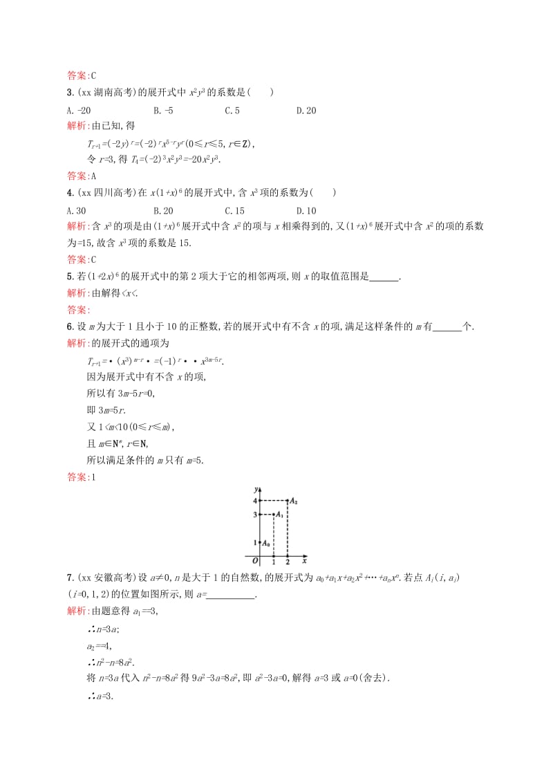 2019-2020年高中数学 1.3.1二项式定理课后训练 新人教A版选修2-3.doc_第3页