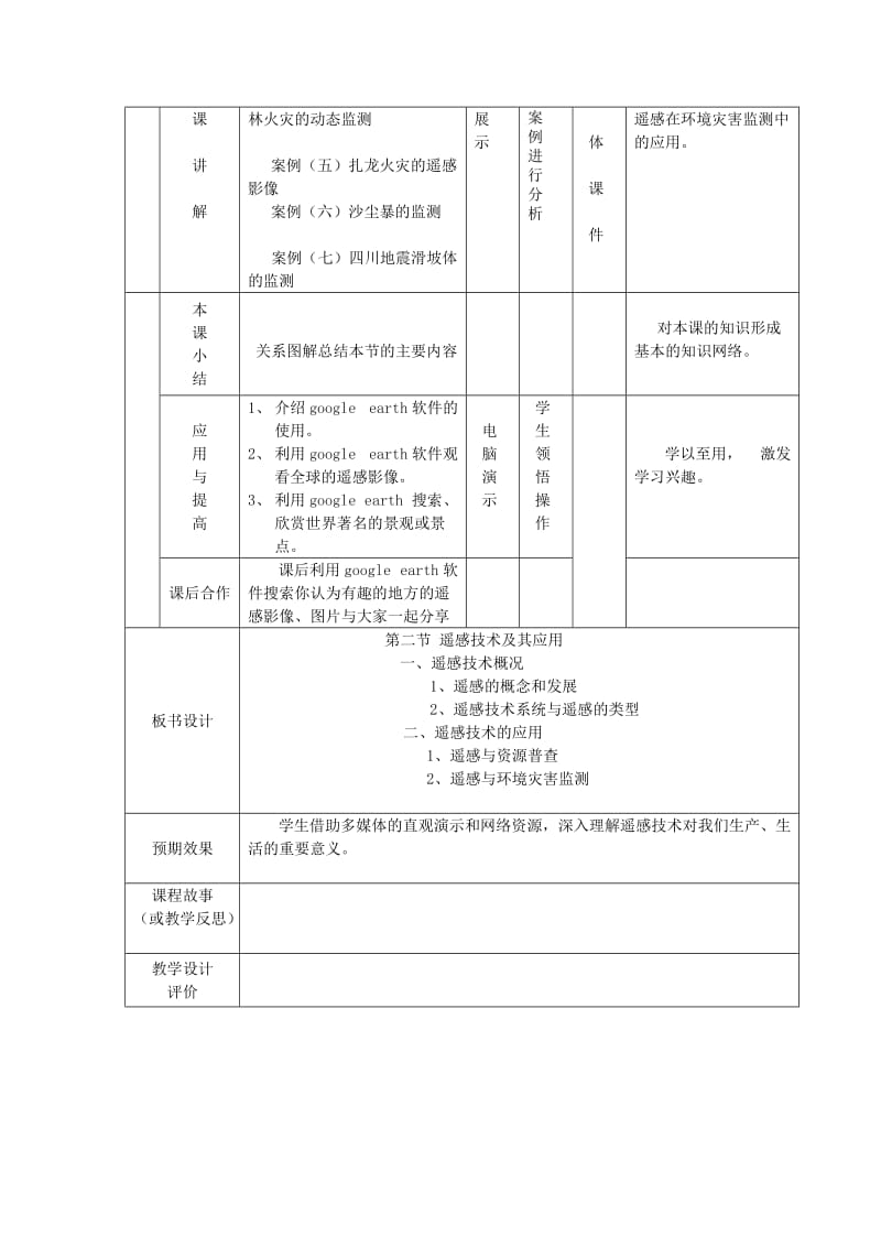 2019-2020年高中地理 3.2《遥感技术及其应用》教案2 湘教版必修3.doc_第2页