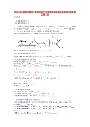 2019-2020年高三數(shù)學(xué)一輪復(fù)習(xí)講義 平面向量的數(shù)量積及其應(yīng)用教案 新人教A版.doc