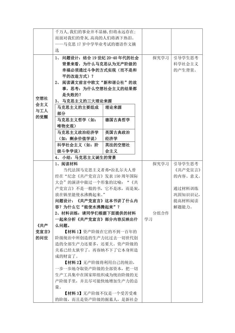 2019-2020年高中历史 5.1 马克思主义的诞生教案7 新人教版必修1.doc_第2页