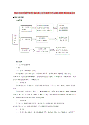 2019-2020年高中化學(xué) 第四章《材料家族中的元素》教案 魯科版必修1.doc