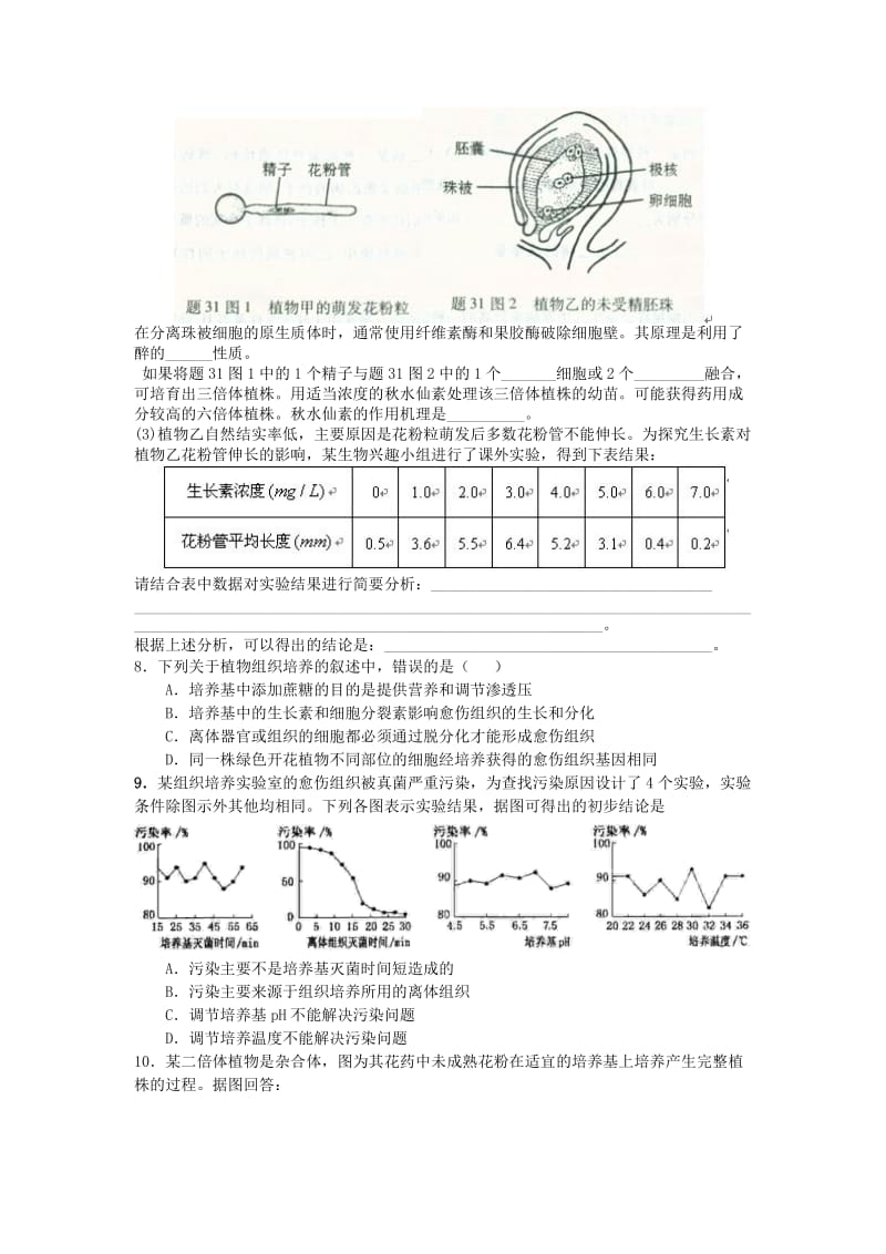 2019-2020年高中生物 考点解析与跟踪精练 植物组织培养技术教案 人教版.doc_第2页