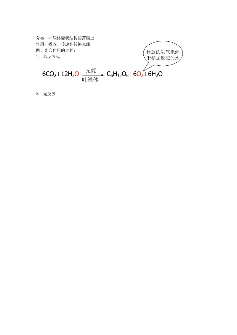 2019-2020年高一生物 光合作用教案.doc_第2页