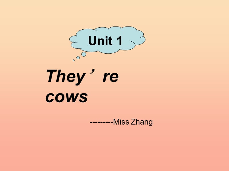 一年级英语下册 Module 5 Unit 1 They’re cows课件2 外研版.ppt_第1页