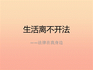 六年級道德與法治下冊 第六單元 走近法律 與法同行 第11課 法律在我們身邊 第2框《生活離不開法》課件2 魯人版五四制.ppt