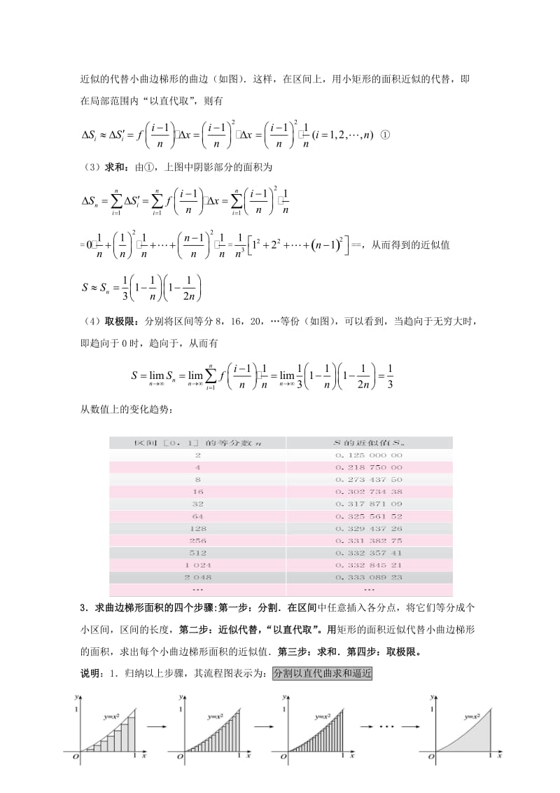 2019-2020年高中数学 第四章 定积分 4.1 定积分的概念 定积分的概念教案 北师大版选修2-2.doc_第3页