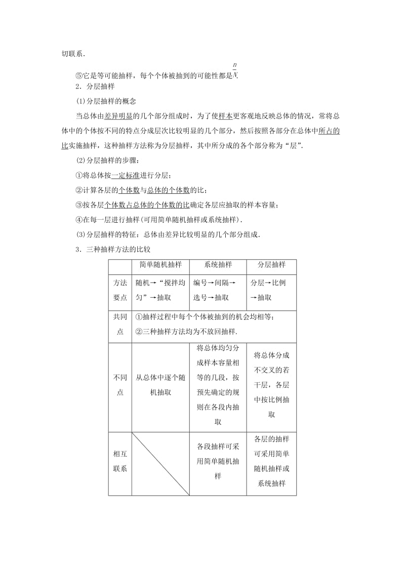 2019-2020年高中数学 第2章 统计 2.1 抽样方法 2.1.2 2.1.3系统抽样 分层抽样教学案 苏教版必修3.doc_第2页