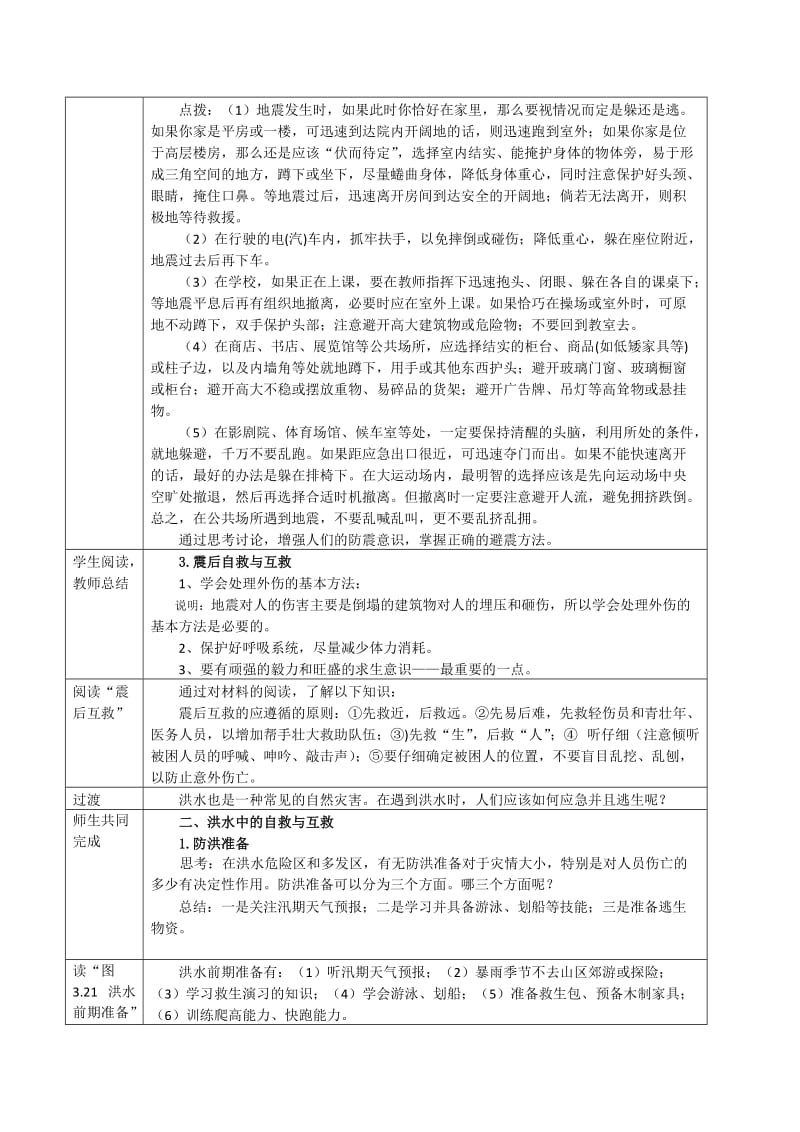 2019-2020年高中地理 3.3《自然灾害中的自救与互救》教案 新人教版选修5.doc_第3页