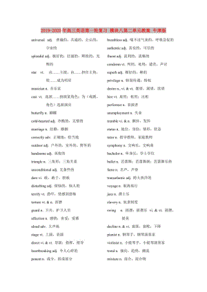 2019-2020年高三英語(yǔ)第一輪復(fù)習(xí) 模塊八第二單元教案 牛津版.doc