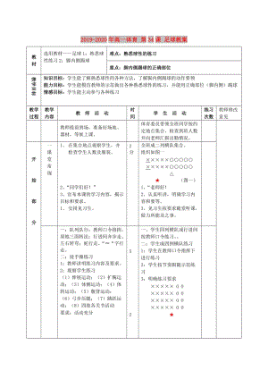 2019-2020年高一體育 第34課 足球教案.doc