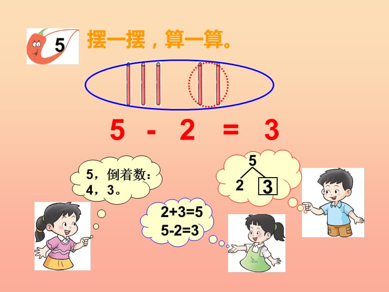 2019秋一年级数学上册第一单元10以内数的认识和加减法一第10课时5以内数的加减法课件3西师大版.ppt_第3页