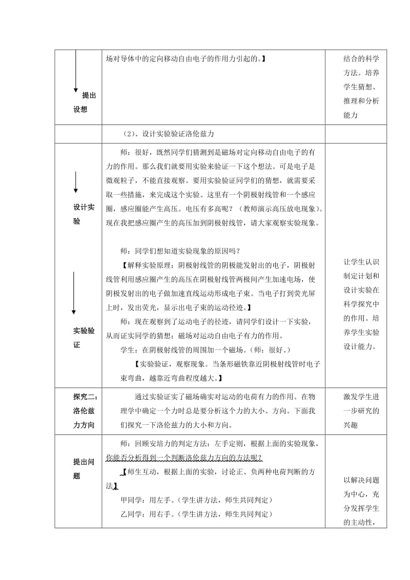 2019-2020年高中物理 3.4 磁场对运动电荷的作用—洛伦兹力教案 教科版选修3-1.doc_第3页