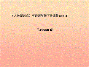 四年級英語下冊《Unit 11 peoples and countries》（Lesson 61）課件 人教新起點.ppt