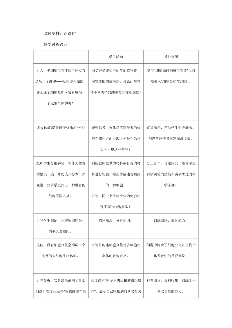 2019-2020年高中生物《细胞分化、衰老和凋亡》教案4 苏教版必修1.doc_第2页