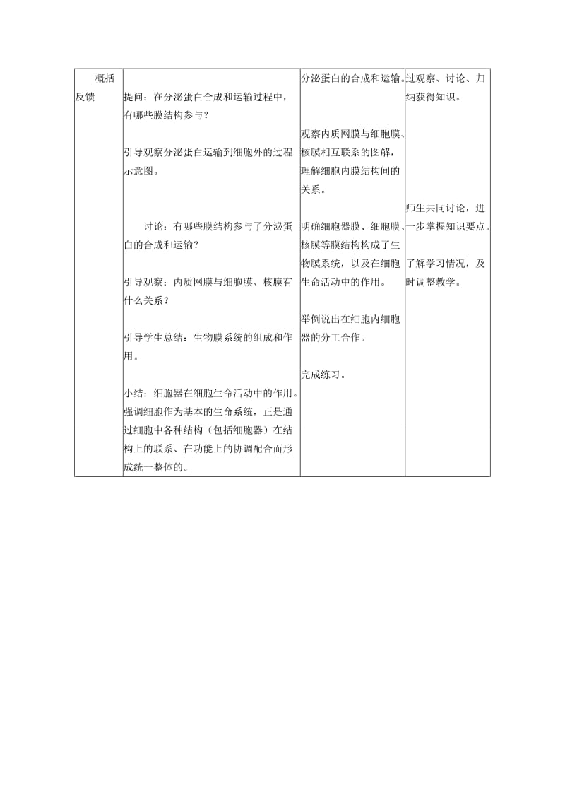 2019-2020年高中生物《3.2 细胞器 系统内的分工合作 第2课时》教学设计 新人教版必修1(1).doc_第3页