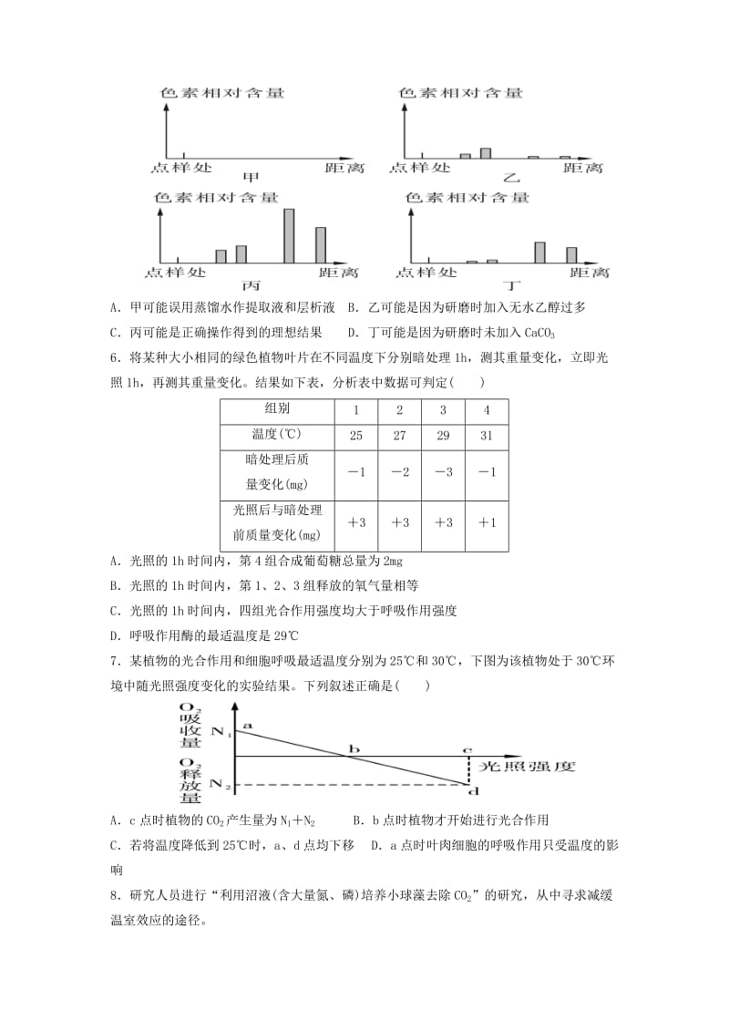 2019-2020年高三生物一轮复习培优练习（十五）.doc_第2页