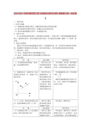 2019-2020年高中數(shù)學第三章《直線的點斜式方程》教案新人教A版必修2.doc