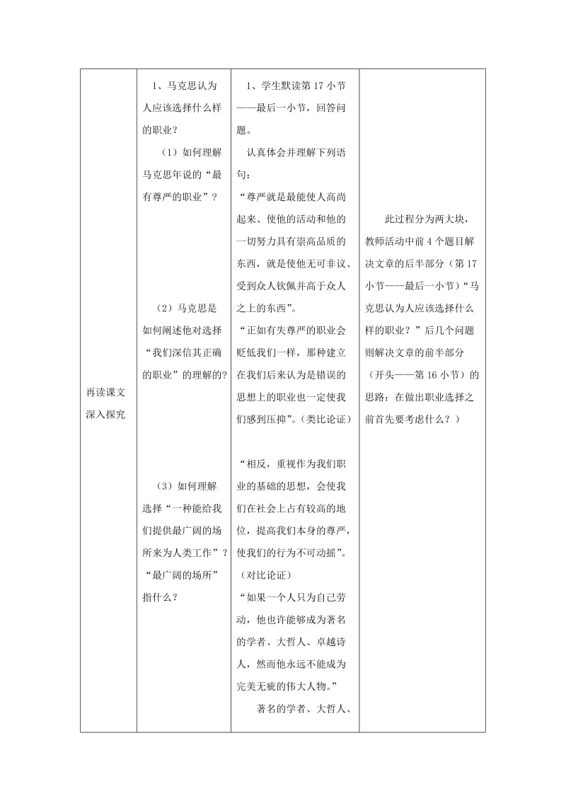 2019-2020年高中语文 青年在选择职业时的考虑教案 苏教版必修1.doc_第3页