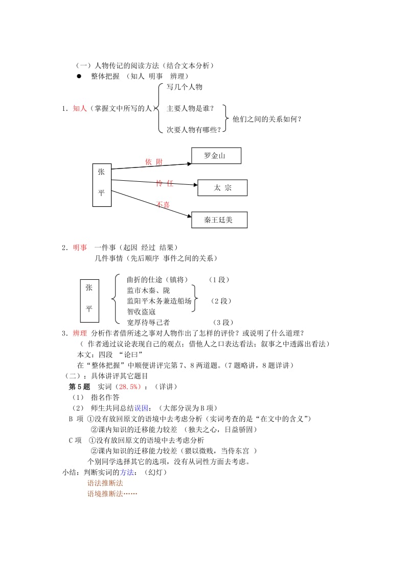 2019-2020年高三语文 摸查考试-古诗文阅读讲评教案.doc_第2页