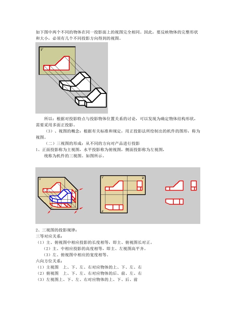 2019-2020年高三通用技术《技术与设计》6.2常见技术图样——（一）正投影与三视图教学设计.doc_第3页