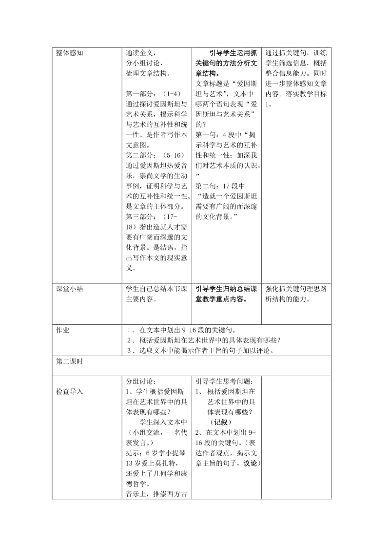 2019-2020年高中语文《爱因斯坦与艺术世界》教案1 沪教版第三册.doc_第3页