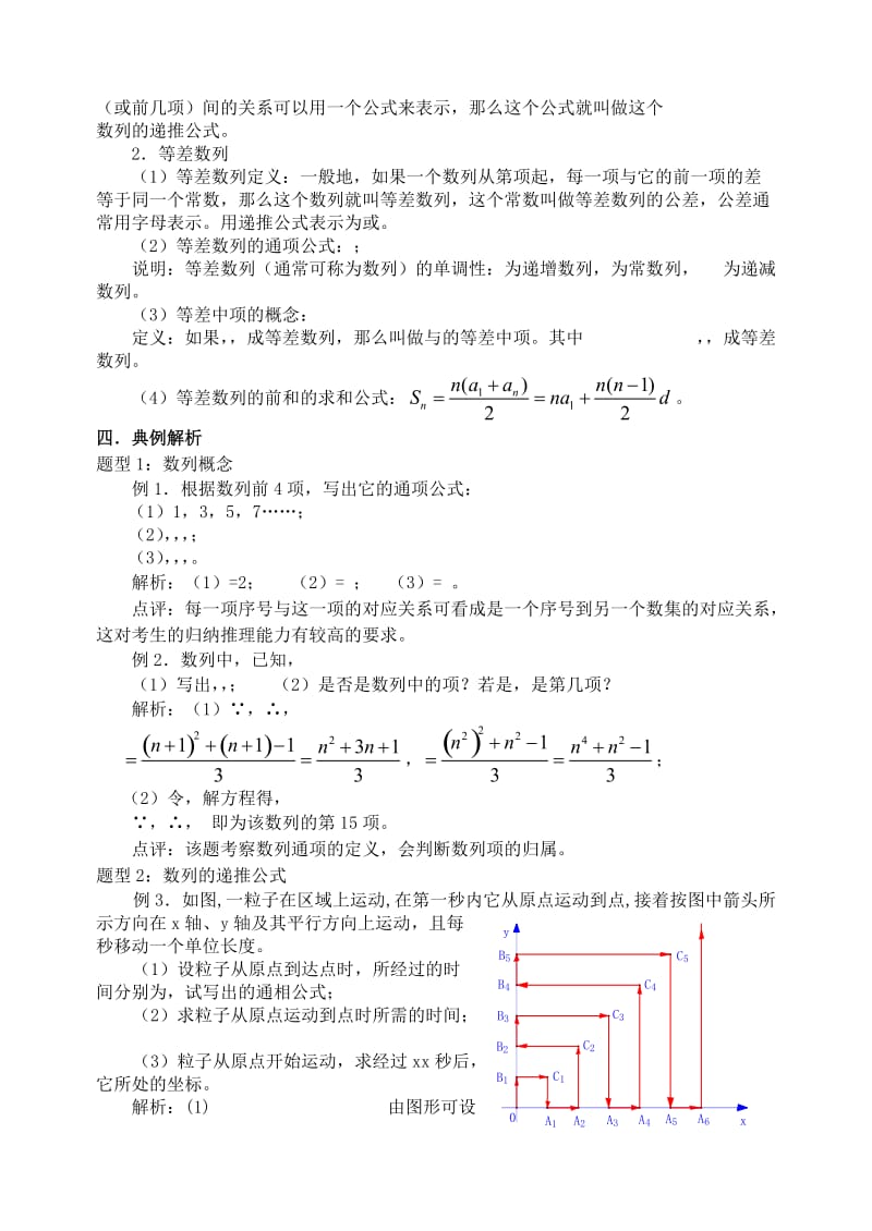 2019-2020年高三数学第一轮复习单元讲座 第28讲 数列概念及等差数列教案 新人教版.doc_第2页