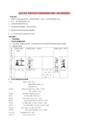 2019-2020年高中化學《物質的制備》教案3 新人教版選修6.doc