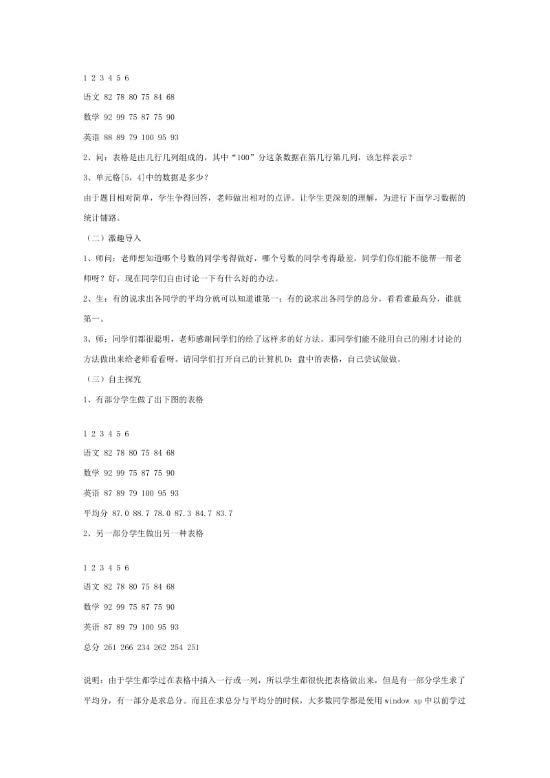 2019-2020年高中信息技术 表格制作——数据统计教案 粤教版选修2.doc_第2页