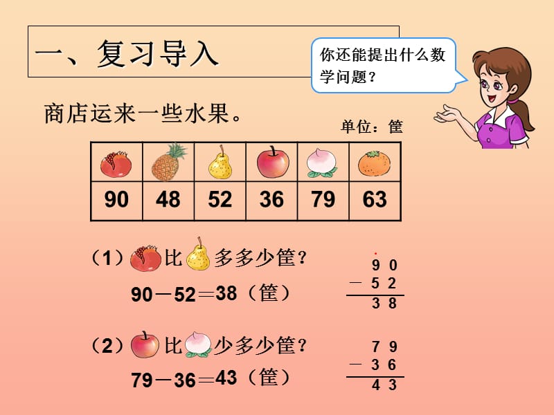 2019秋二年级数学上册第2单元100以内的加法和减法例4解决问题课件新人教版.ppt_第2页