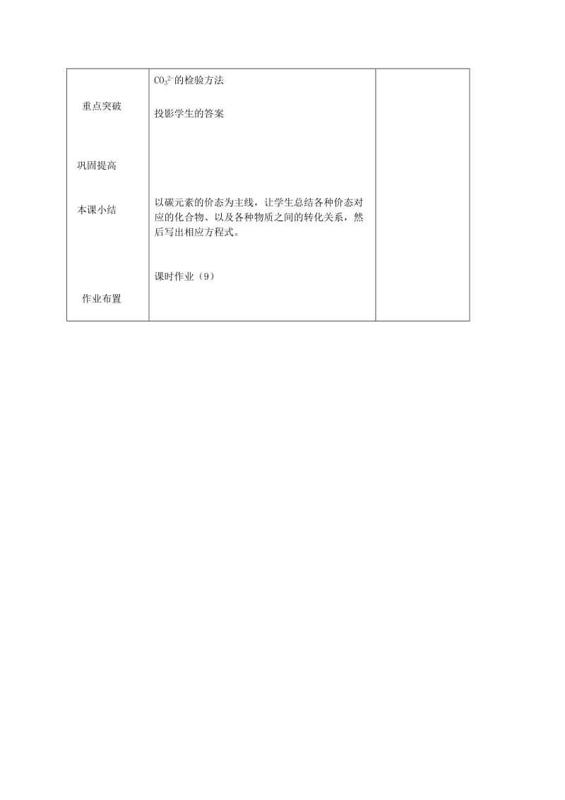 2019-2020年高一化学《碳的多样性》教案.doc_第3页