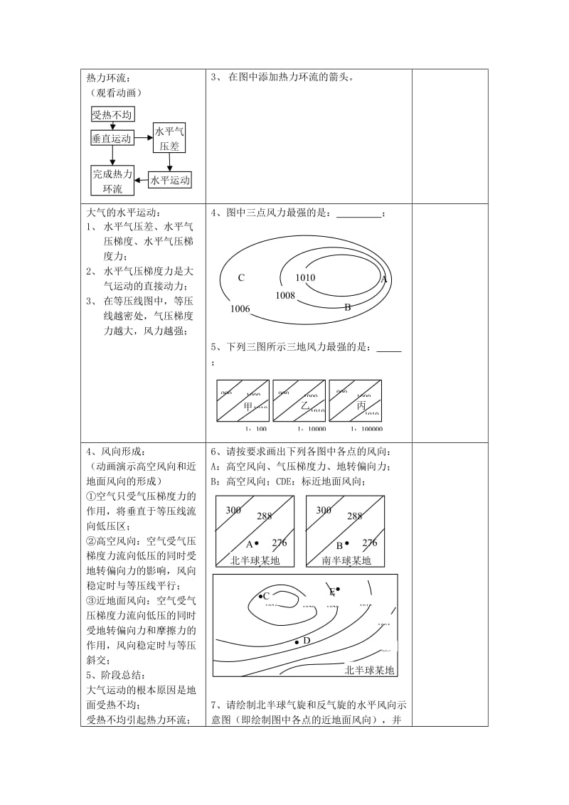 2019-2020年高中地理 2.1大气的热状况与大气运动教案 中图版必修1.doc_第2页