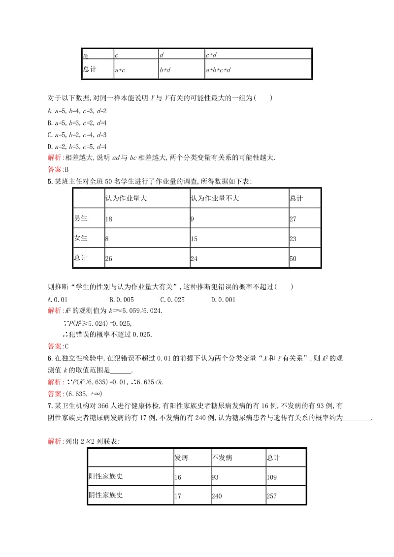 2019-2020年高中数学 3.2独立性检验的基本思想及其初步应用课后训练 新人教A版选修2-3.doc_第2页