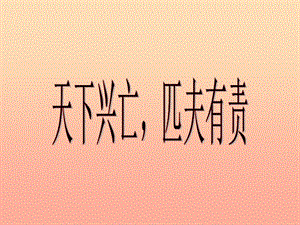 六年級品德與社會上冊 第11課 國家興亡 匹夫有責課件2 滬教版.ppt