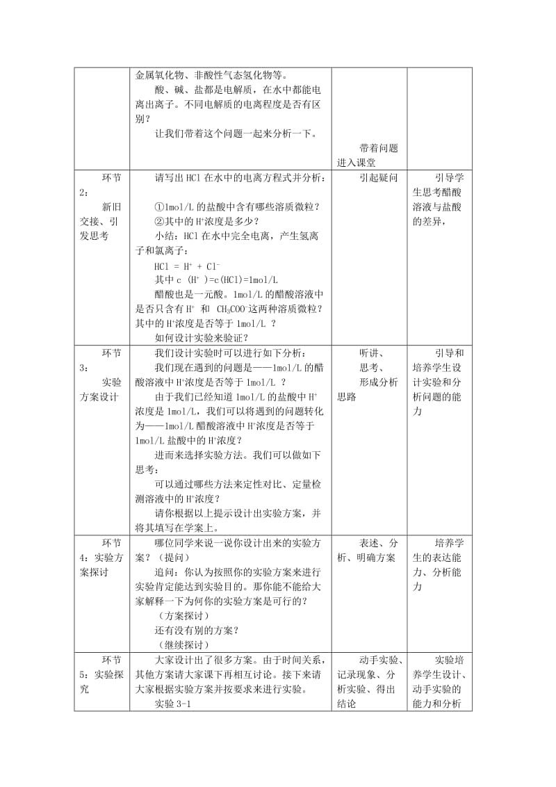 2019-2020年高中化学课堂教学评比 《弱电解质的电离》教案3 选修4.doc_第3页