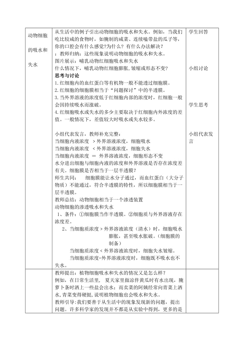 2019-2020年高中生物 4.1物质跨膜运输的实例22课时教案 新人教版必修1.doc_第3页