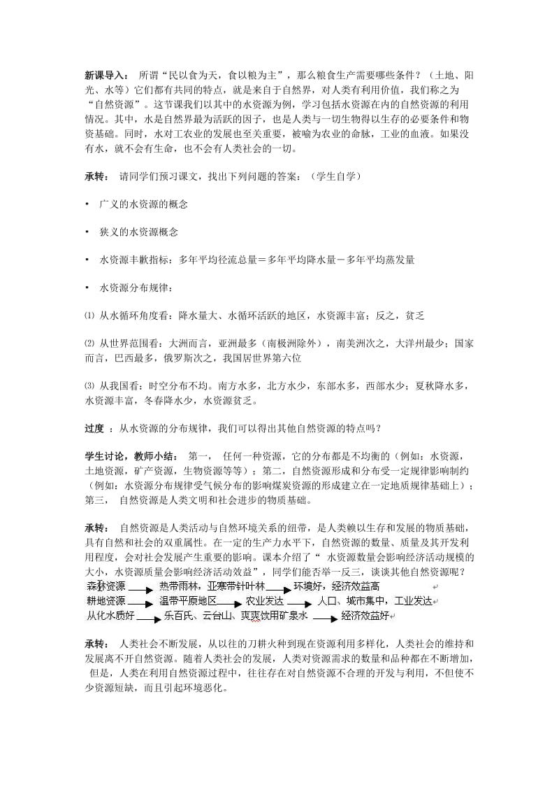 2019-2020年高中地理 《水资源的合理利用》说课教案 新人教版必修1.doc_第2页