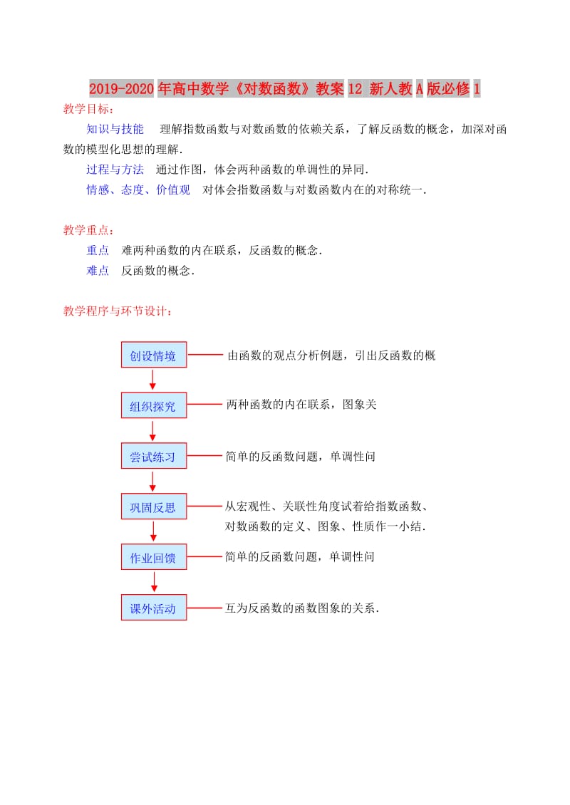 2019-2020年高中数学《对数函数》教案12 新人教A版必修1.doc_第1页