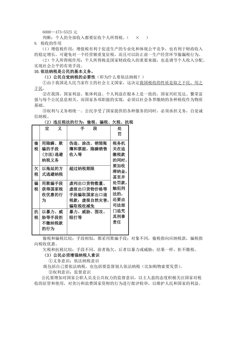 2019-2020年高三政治一轮复习讲义 第八课 财政与税收 新人教必修1.doc_第3页