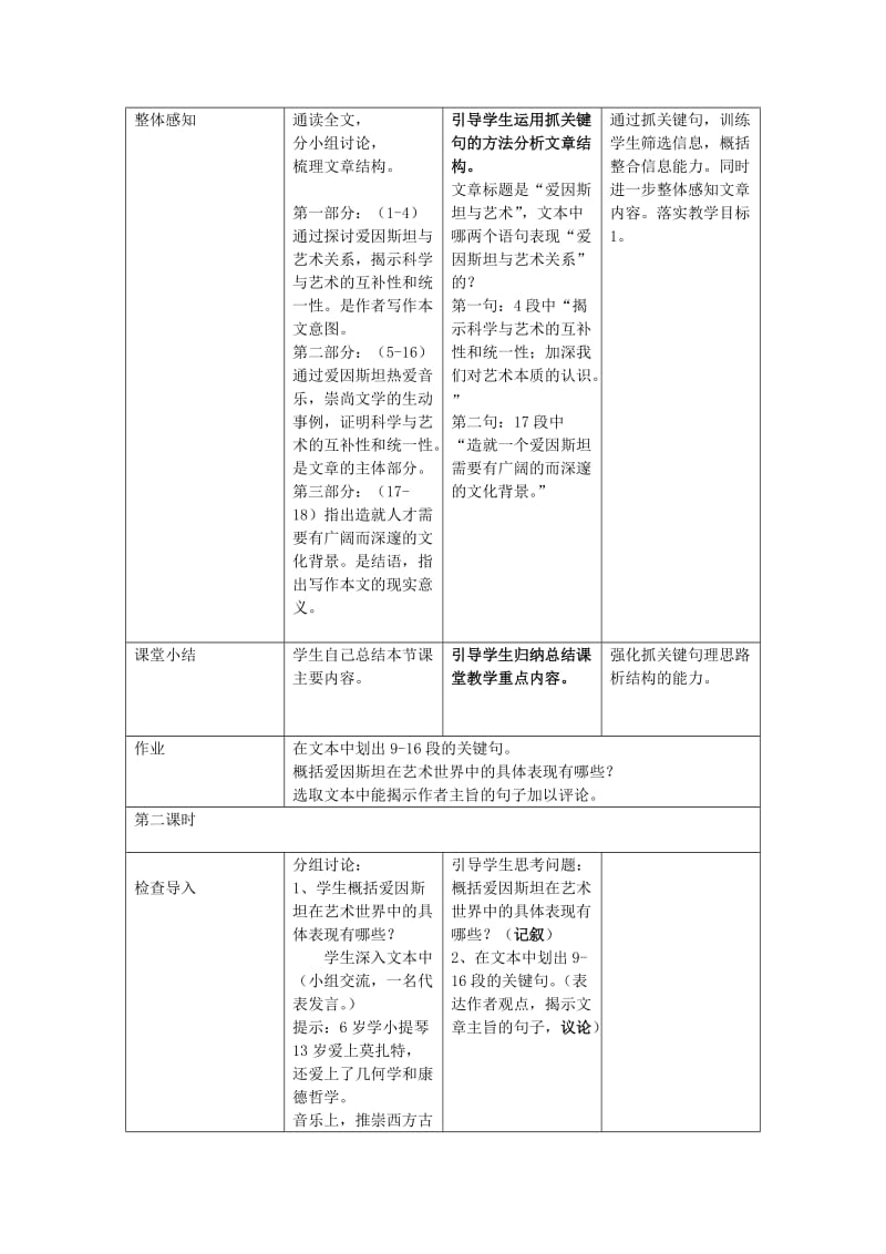 2019-2020年高中语文《爱因斯坦与艺术世界》教案4 沪教版第三册.doc_第3页