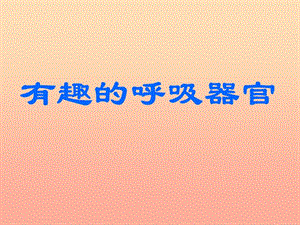 2019春四年級(jí)科學(xué)下冊(cè) 2.2《有趣的呼吸器官》課件2 大象版.ppt