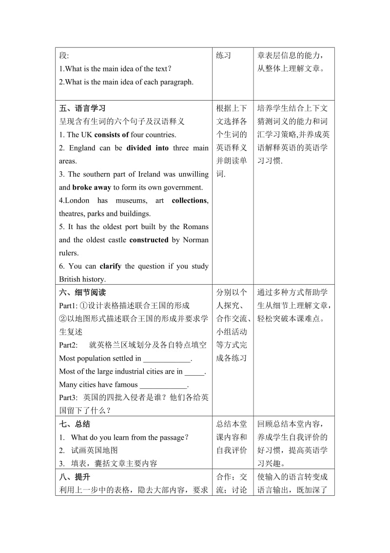 2019-2020年高中英语 第二单元resding部分教学设计 新人教版必修5.doc_第2页