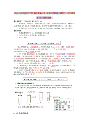 2019-2020年高中生物 第五章第二節(jié) 細(xì)胞內(nèi)的能量“通貨”—ATP教學(xué)案 新人教版必修1.doc