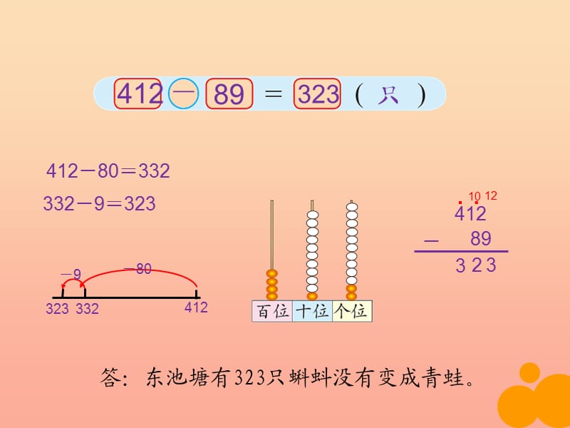 二年级数学下册 五《加与减》5 小蝌蚪的成长课件 北师大版.ppt_第3页