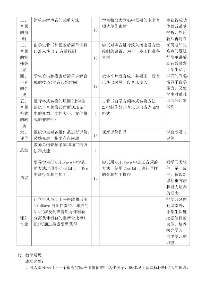 2019-2020年高中信息技术 5.1声音的加工与处理教学设计 粤教版选修2.doc_第3页