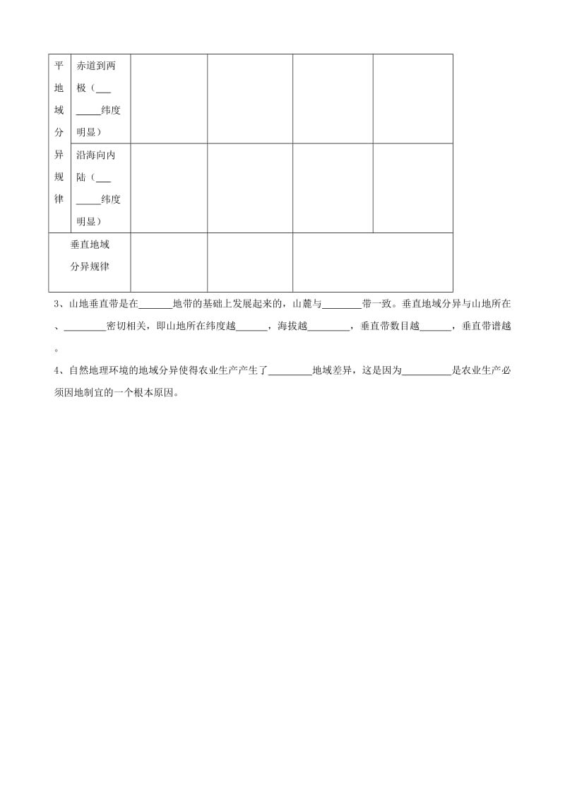 2019-2020年高中地理《第五单元 自然地理环境的整体性与差异性》学案 新人教版必修1.doc_第2页